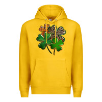 Lemon Leopard shamrock St. Patricks Day Premium Hoodie - FaDigitalArtStudio
