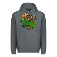 Rock Leopard shamrock St. Patricks Day Premium Hoodie - FaDigitalArtStudio