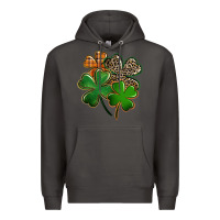 Smoke Leopard shamrock St. Patricks Day Premium Hoodie - FaDigitalArtStudio