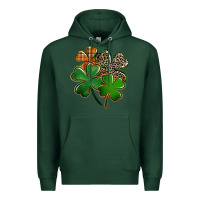 Sports Green Leopard shamrock St. Patricks Day Premium Hoodie - FaDigitalArtStudio