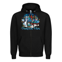 Black christmas vibes Zipper Hoodie - FaDigitalArtStudio