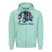 Seafoam christmas vibes Zipper Hoodie - FaDigitalArtStudio