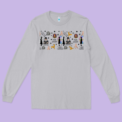 Gothic Girl And Colorful Girl Long Sleeve Tee Designed By Tumblerdesignbyshophia