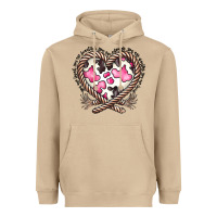 Mushroom western cowhide heart Heavyweight Hoodie - CowhideDigitalArt