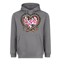 Storm western cowhide heart Heavyweight Hoodie - CowhideDigitalArt