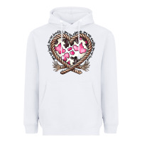 White western cowhide heart Heavyweight Hoodie - CowhideDigitalArt