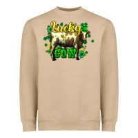 Mushroom St. Patrick's Day Cow Heavyweight Sweatshirt - HowdyJamesFarm