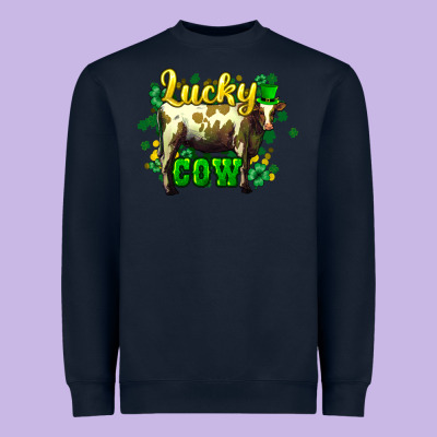 St. Patrick's Day Cow Heavyweight Sweatshirt Designed By Howdyjamesfarm