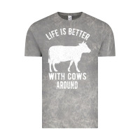 Cloud Rock Life Is Better With Cows Around Vintage Tee - Bettercallsaul