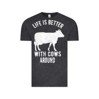 Life Is Better With Cows Around Vintage Tee | Teevron