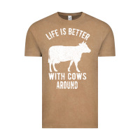 Vintage Coffee Life Is Better With Cows Around Vintage Tee - Bettercallsaul