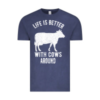 Vintage Denim Life Is Better With Cows Around Vintage Tee - Bettercallsaul