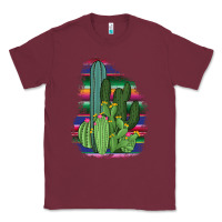 Burgundy Western Serape Cactus Classic Tee - Bettercallsaul