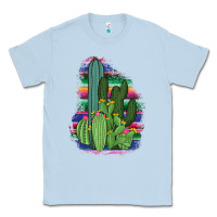 Dusty Blue Western Serape Cactus Classic Tee - Bettercallsaul