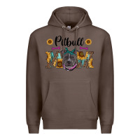 Coffee western pitbull mom Premium Hoodie - RanaPortraitStore