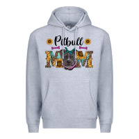 Heather Grey western pitbull mom Premium Hoodie - RanaPortraitStore