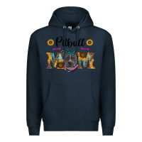 Navy western pitbull mom Premium Hoodie - RanaPortraitStore