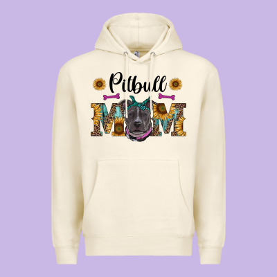 Western Pitbull Mom Premium Hoodie Designed By Ranaportraitstore