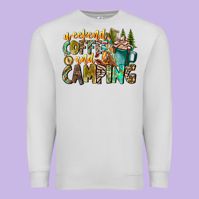 Weekends Coffee And Camping Premium Sweatshirt Designed By Cowhidedigitalart