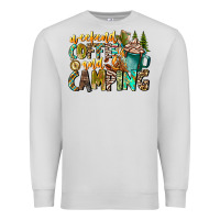 Dove Grey Weekends Coffee And Camping Premium Sweatshirt - CowhideDigitalArt