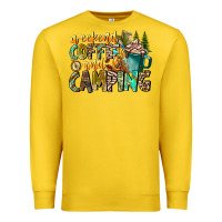 Lemon Weekends Coffee And Camping Premium Sweatshirt - CowhideDigitalArt
