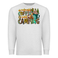 Oatmeal Heather Weekends Coffee And Camping Premium Sweatshirt - CowhideDigitalArt