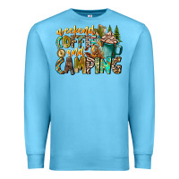 Ocean Blue Weekends Coffee And Camping Premium Sweatshirt - CowhideDigitalArt