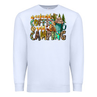 White Weekends Coffee And Camping Premium Sweatshirt - CowhideDigitalArt