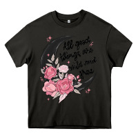Asphalt all good things are wild and free Heavy Core Tee - MaliasSmallBusiness