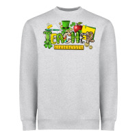 Heather Grey Teacher St. Patrick's Day Heavyweight Sweatshirt - HowdyJamesFarm