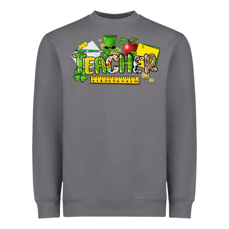 Teacher St. Patrick's Day Heavyweight Sweatshirt by HowdyJamesFarm | Teevron