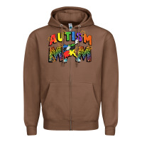 Chestnut Autism mom Zipper Hoodie - FaDigitalArtStudio