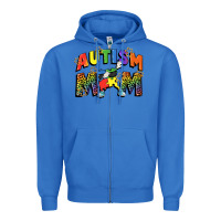 True Royal Autism mom Zipper Hoodie - FaDigitalArtStudio