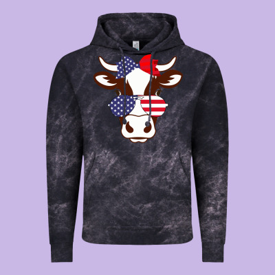 Cow 4th Of July Independence Day Vintage Hoodie Designed By Bettercallsaul