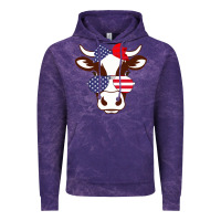 Cloud Purple Cow 4Th Of July Independence Day Vintage Hoodie - Bettercallsaul