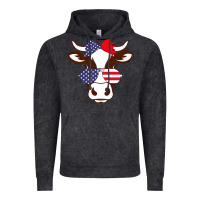 Vintage Black Cow 4Th Of July Independence Day Vintage Hoodie - Bettercallsaul