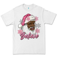 White pink christmas african american santa believe Premium Tee - RanaPortraitStore