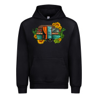 Black caravan sunflowers and cactus Urban Hoodie - Artiststas