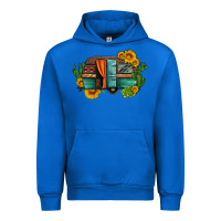 Cobalt caravan sunflowers and cactus Urban Hoodie - Artiststas