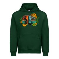 Forest Green caravan sunflowers and cactus Urban Hoodie - Artiststas