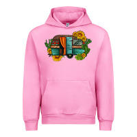 Fuchsia Pink caravan sunflowers and cactus Urban Hoodie - Artiststas