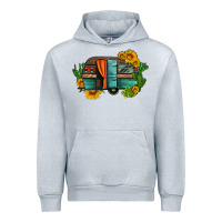 Heather Grey caravan sunflowers and cactus Urban Hoodie - Artiststas