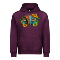 Mauve Wine caravan sunflowers and cactus Urban Hoodie - Artiststas