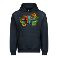 Navy caravan sunflowers and cactus Urban Hoodie - Artiststas
