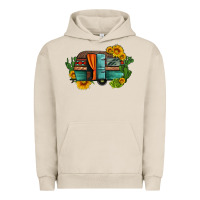 Pigment French Oak caravan sunflowers and cactus Urban Hoodie - Artiststas