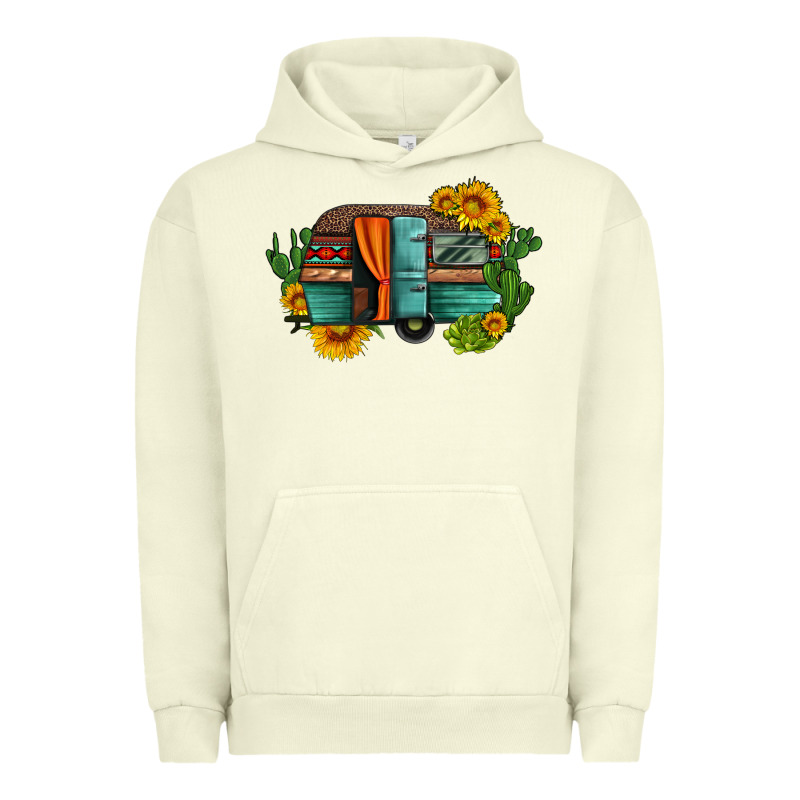 Caravan Sunflowers And Cactus Urban Hoodie by Artiststas | Teevron