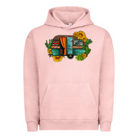 Pigment Salmon caravan sunflowers and cactus Urban Hoodie - Artiststas
