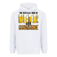 White The Only c B s I NeedIs Beer And Sunshine Heavyweight Hoodie - CowhideDigitalArt