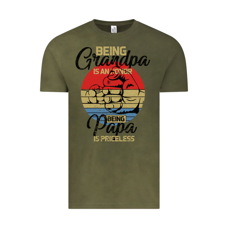 Being Grandpa İs An Honor Being Papa İs Priceless Vintage Tee by Bettercallsaul | Teevron
