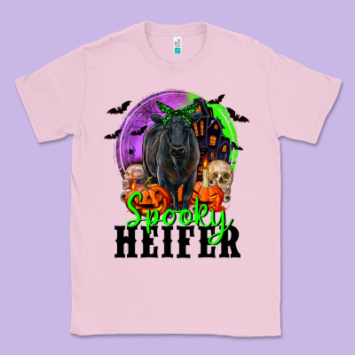 Spooky Heifer Black Angus Classic Tee Designed By Ranaportraitstore